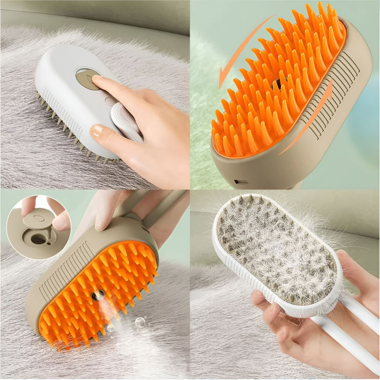 Rechargeable Steam Pet Brush
