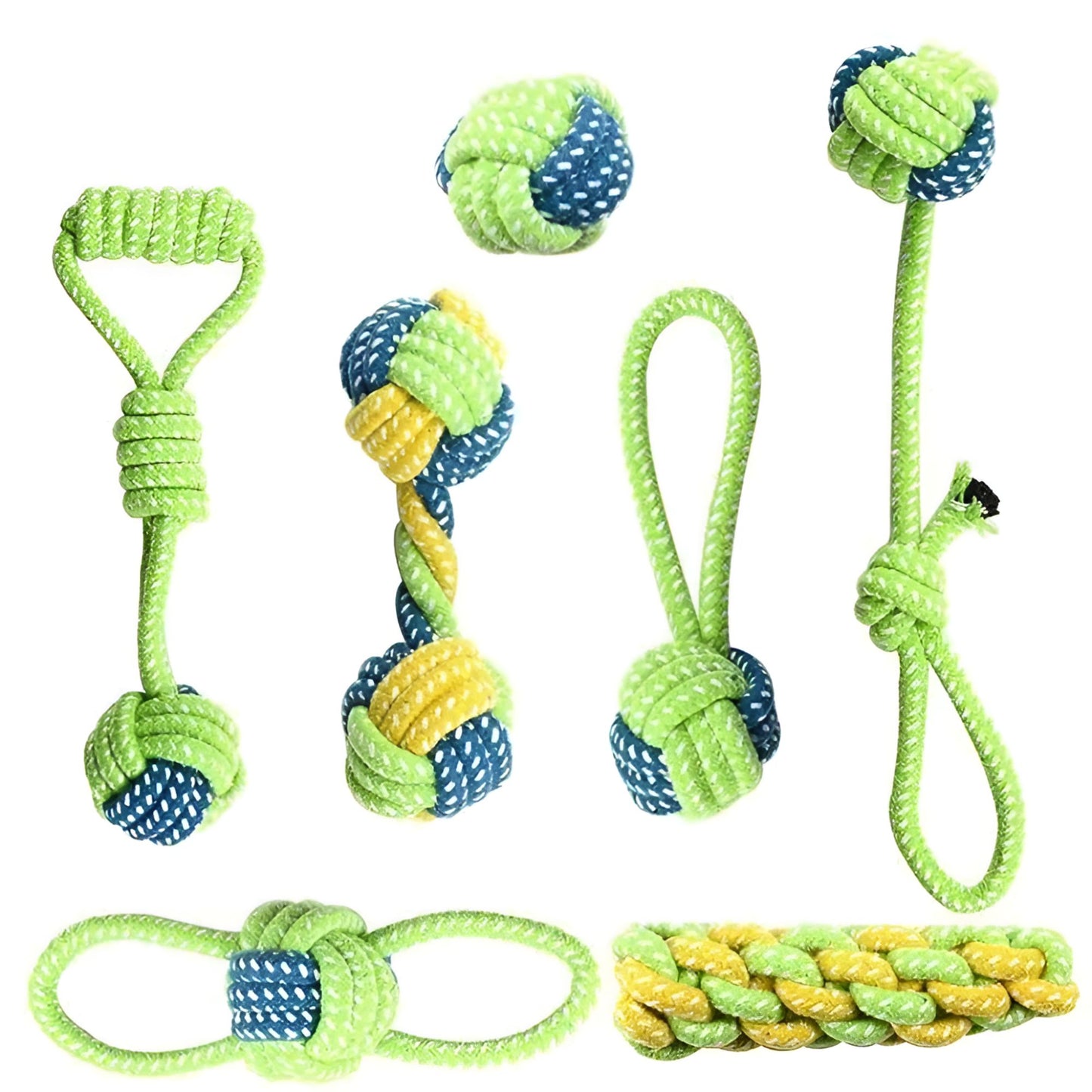 Interactive Pet Rope Toy Kit - Green