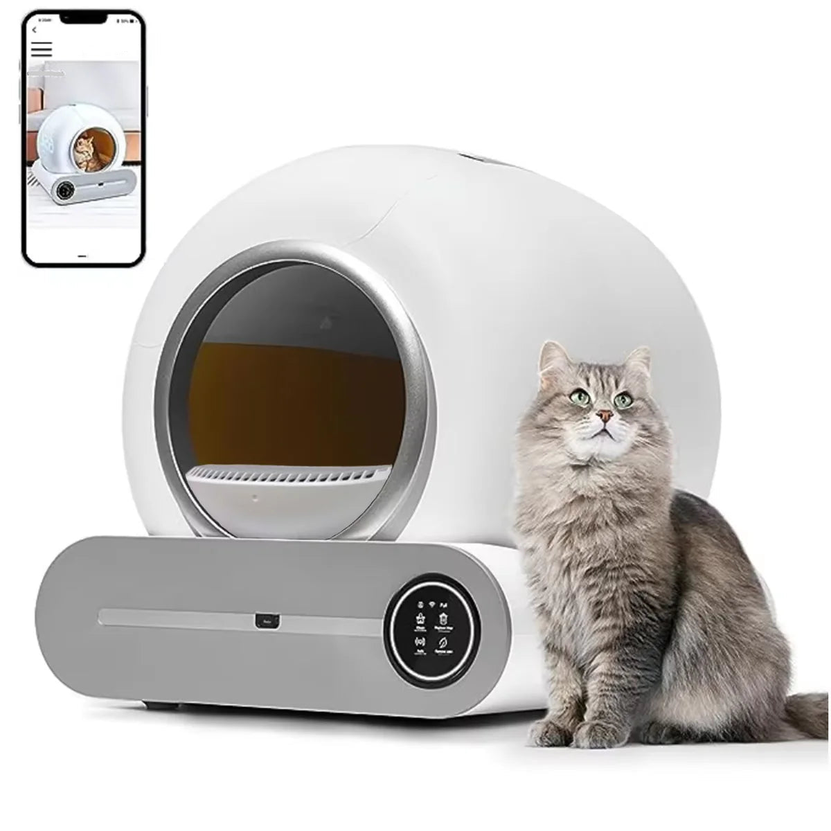 Smart Cat Litter Box – Self-Cleaning, Enclosed & App-Controlled