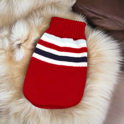 Warm Knit Dog Sweater for Dachshunds – Winter Jumper for Small Dogs